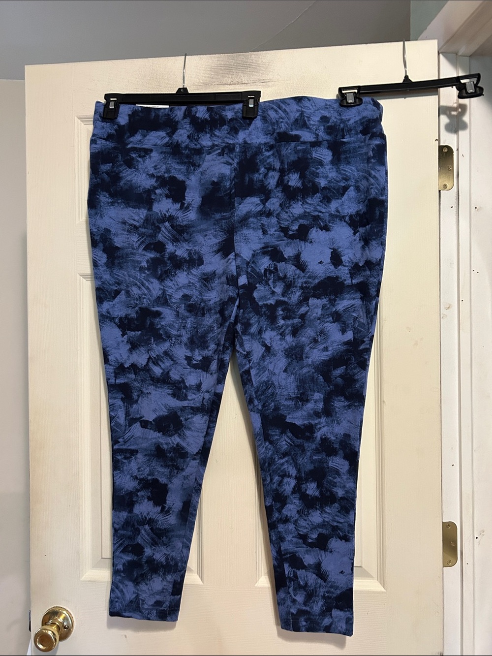 Terra & Sky Black and Blue High Rise Leggings Size 3X